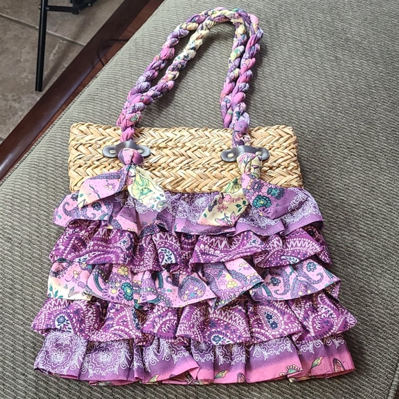No Brand Handbags - Purple Ruffled Handbag NWOT